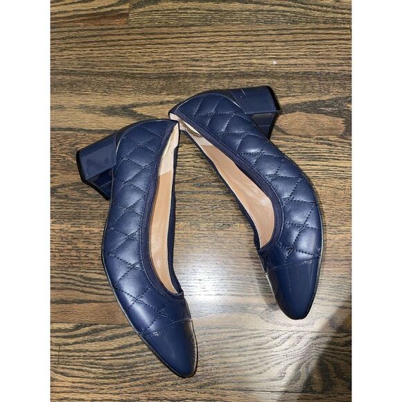 Vionic Ruby Womens Blue Leather Cap Toe Quilted Comfort Heels Size 9.5 - Picture 4 of 10
